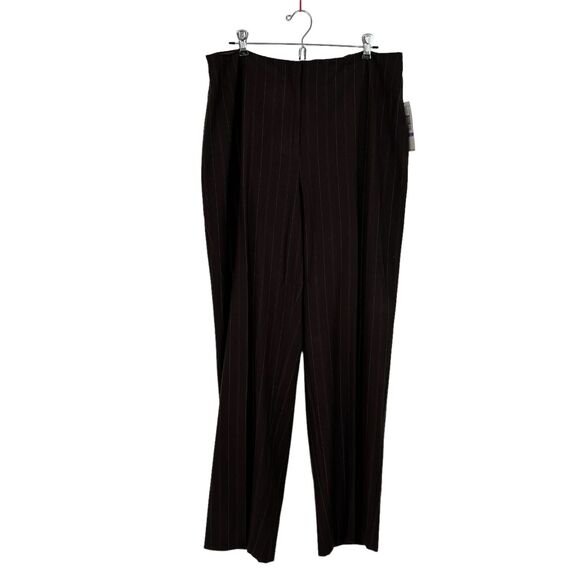 NWT Vintage David Brooks Brown Straight Leg Dress Pants Women’s 18 - Picture 1 of 7